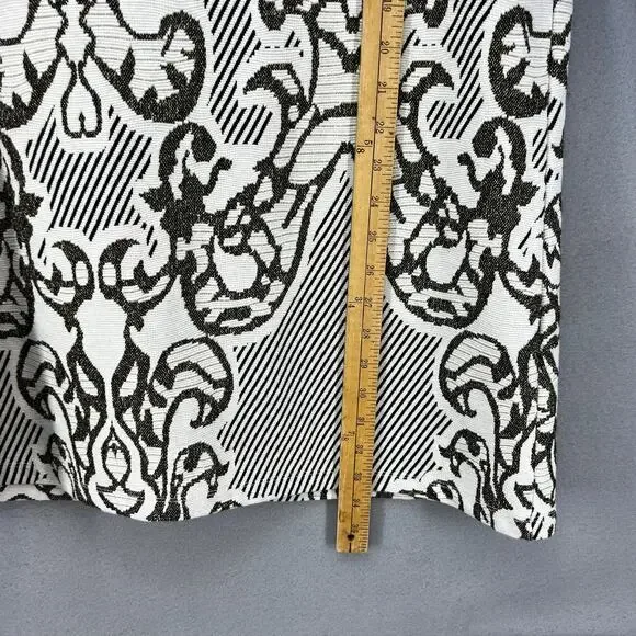 Isle by Melis Kozan Dress Women's Large White Black Knee Length Classic Cocktail - Picture 10 of 11